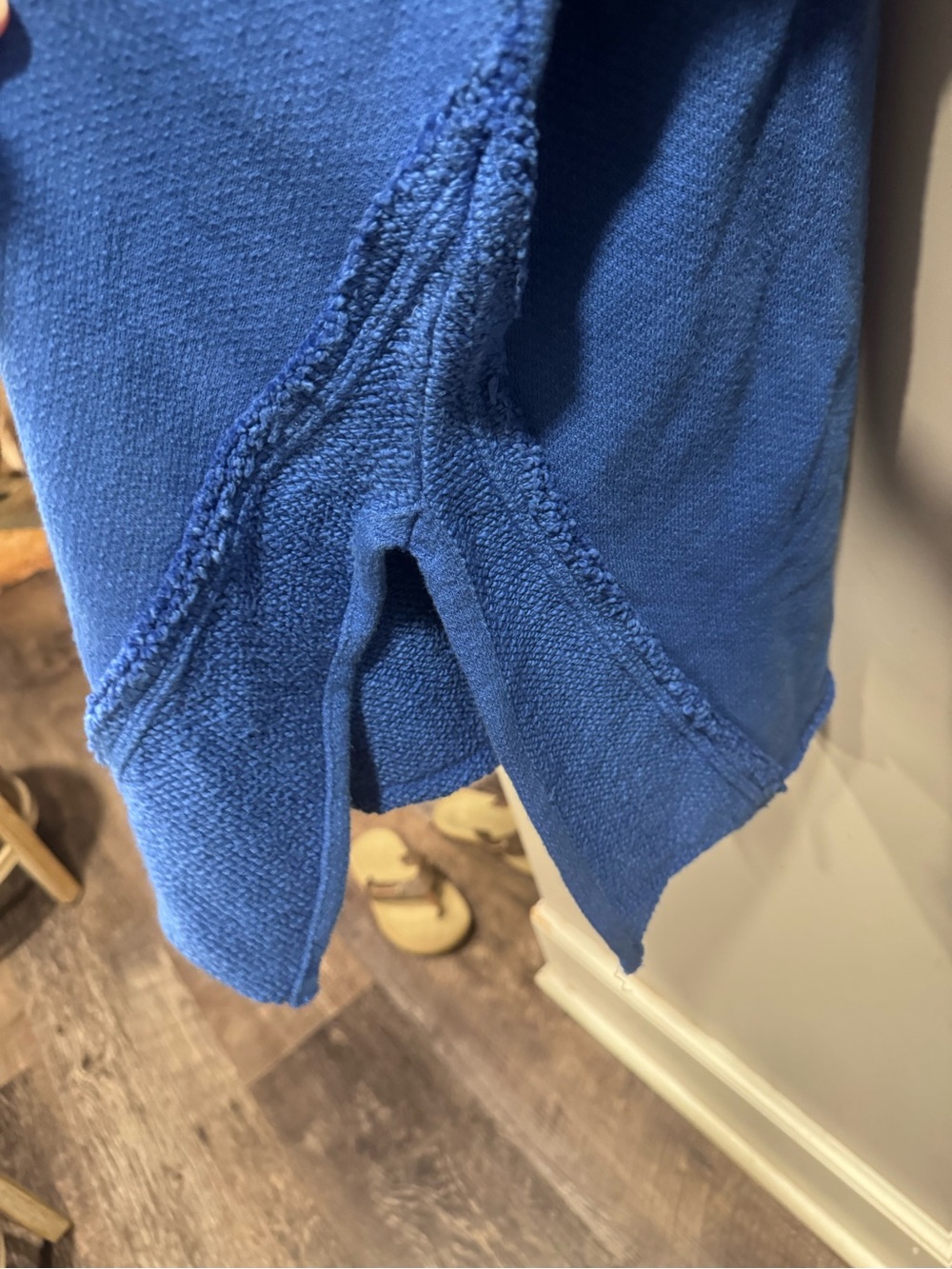 We The Free Royal Blue Ribbed Mock Neck Pullover Tunic Dress Comfy Sweatshirt - Picture 16 of 17